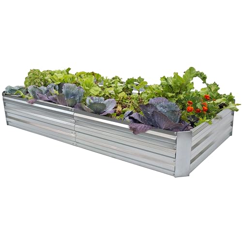 3 x 6 ft Galvanized Steel Rectangular Raised Garden Bed Z712