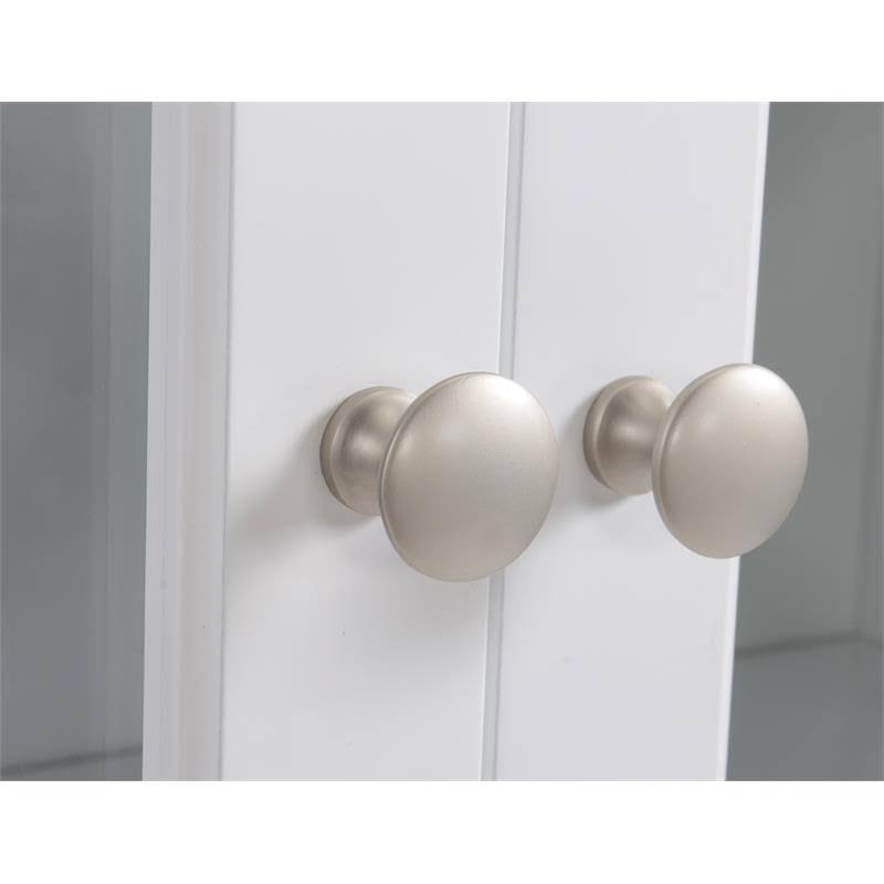 White Wood Accent Cabinet with Four Doors Z425188