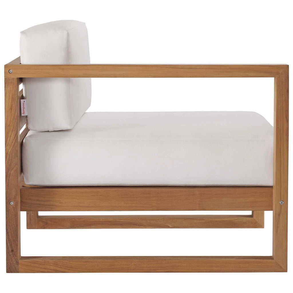 Teak Wood 3-Piece Sectional Sofa Set G429137