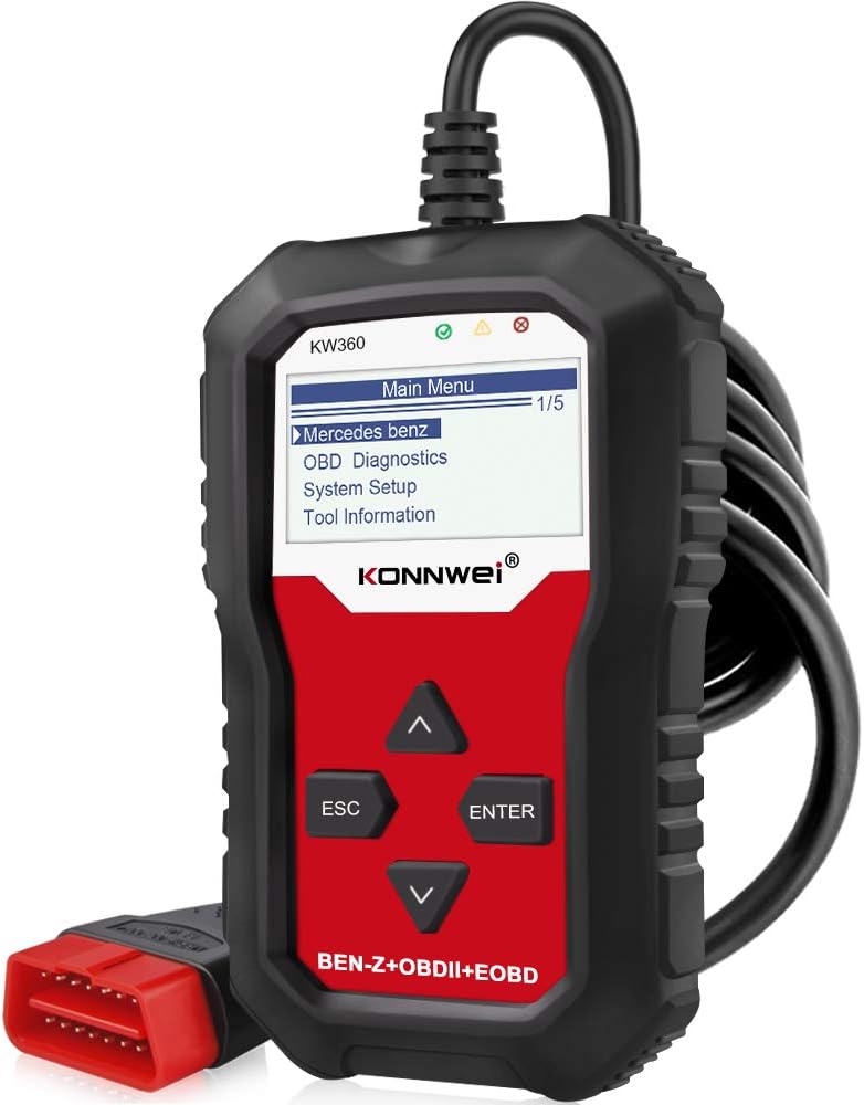 OBD2 Diagnostic Scanner for Mercedes Benz Code Reader Automotive Check Engine Light EPB ABS SRS OBDII Scan Tool Pack of 2 G6103