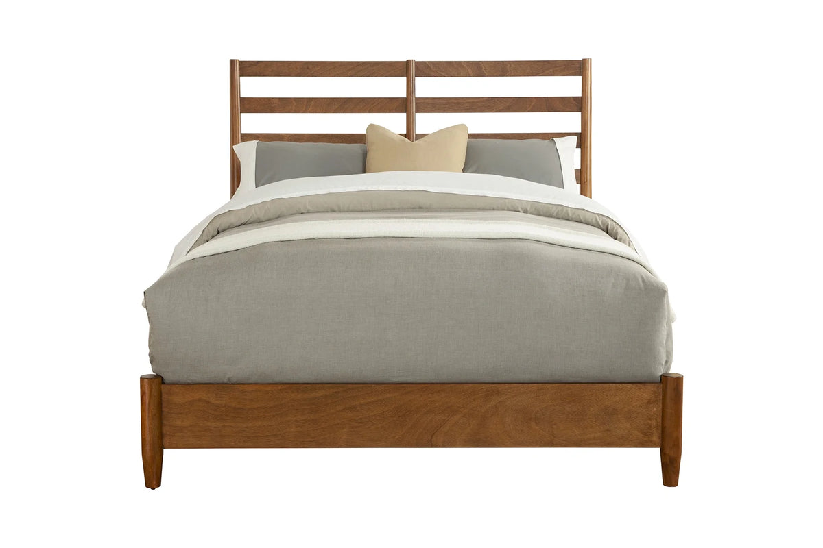Queen Bed with Slat Back Headboard C523