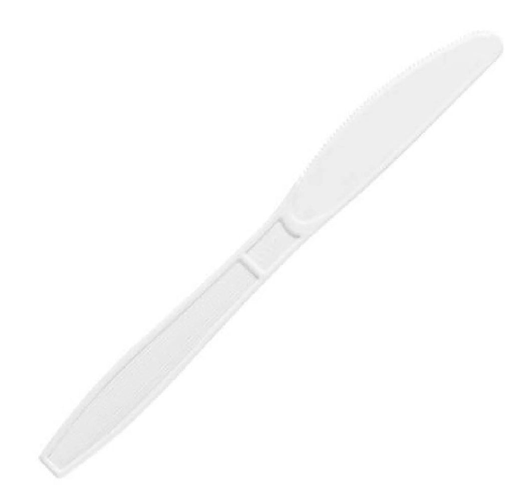 White Heavyweight Plastic Knife, 500 ct G3853