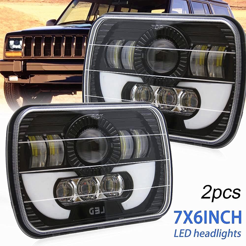 2PCS 5x7 LED Headlight Sealed Beam Hi/Lo Beam DRL M7860