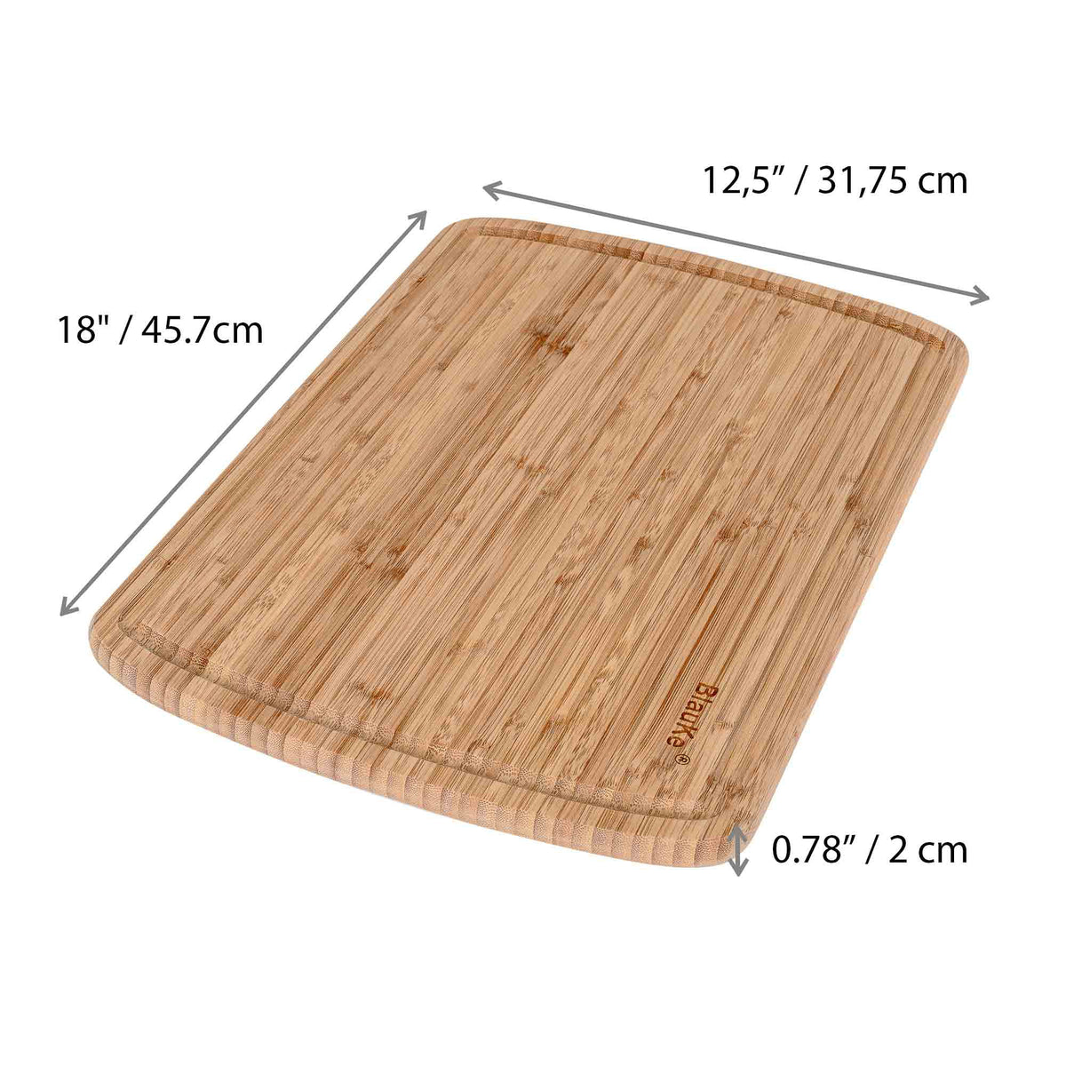 18x12" Bamboo Cutting Board with Juice Groove M845