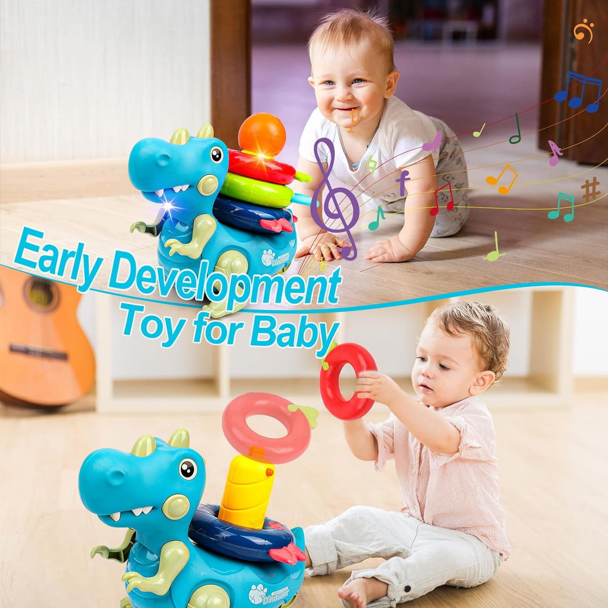 Dinosaur Crawling Toy with Music and Light Y7028