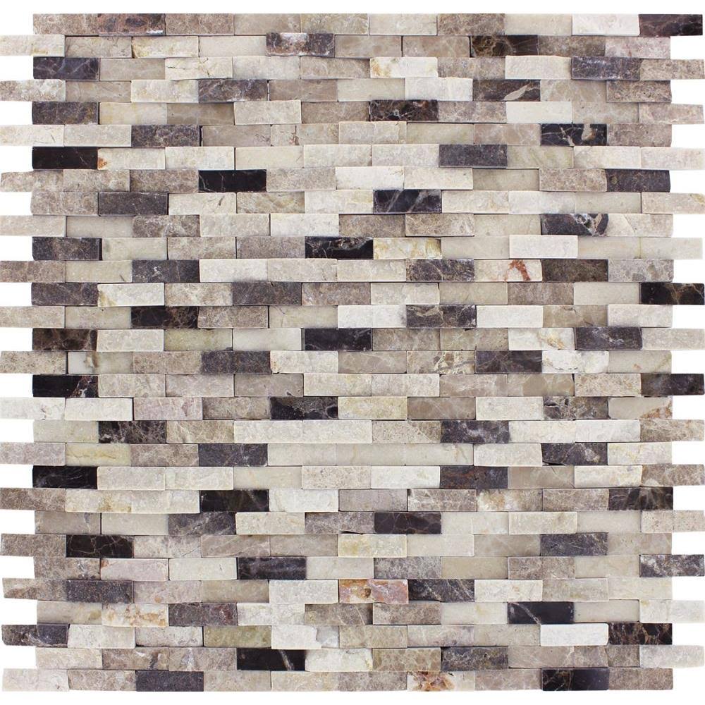 Marble Mesh-Mounted Mosaic Tile, 12 x 12 x 10 mm, 10 pieces/case R11149