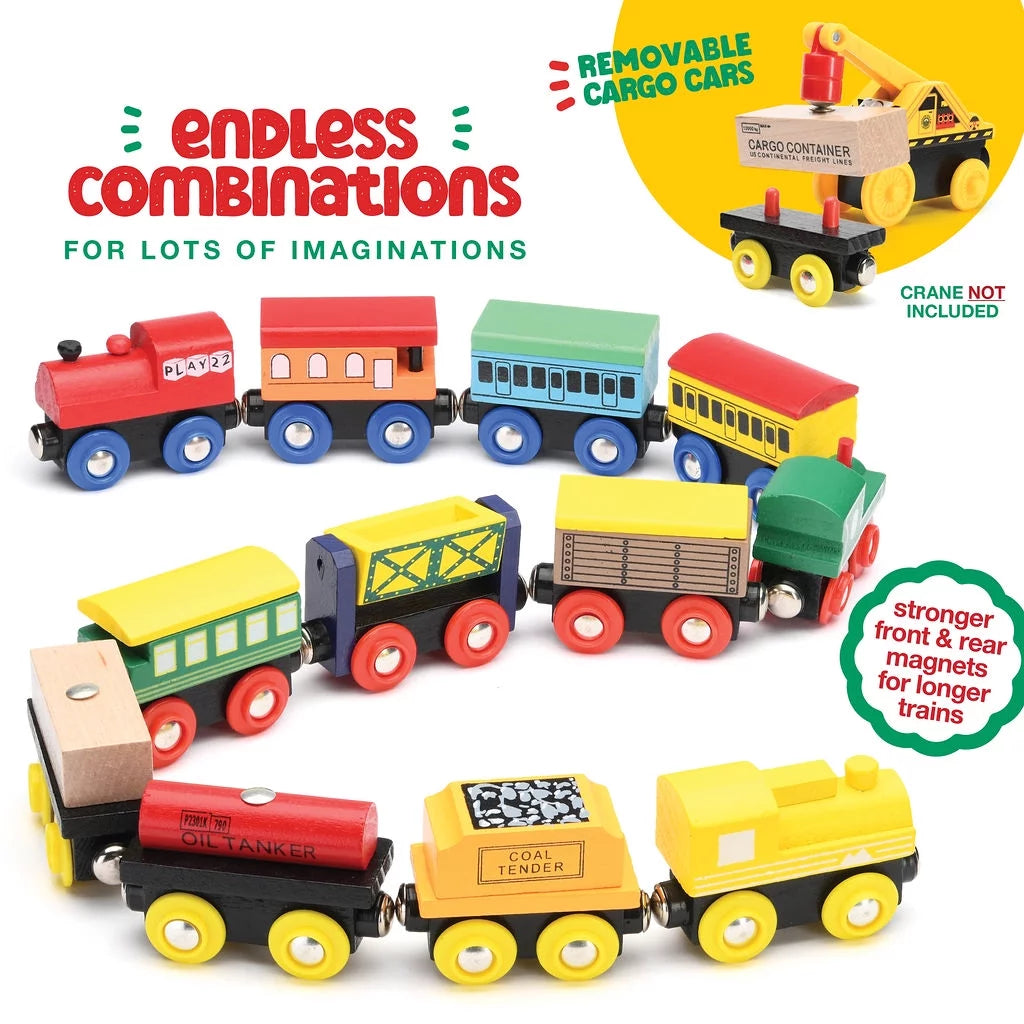 Wooden Magnetic Train Set 12 PCS D463908