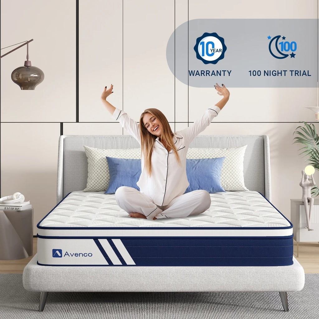 10 inch Gel Memory Foam Hybrid Mattress Queen Size J932993