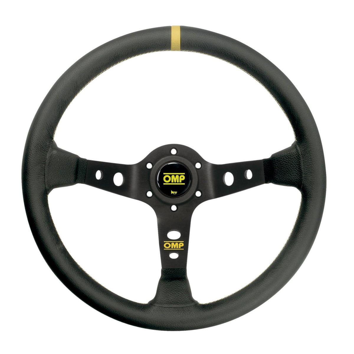 Black Leather Steering Wheel J5588