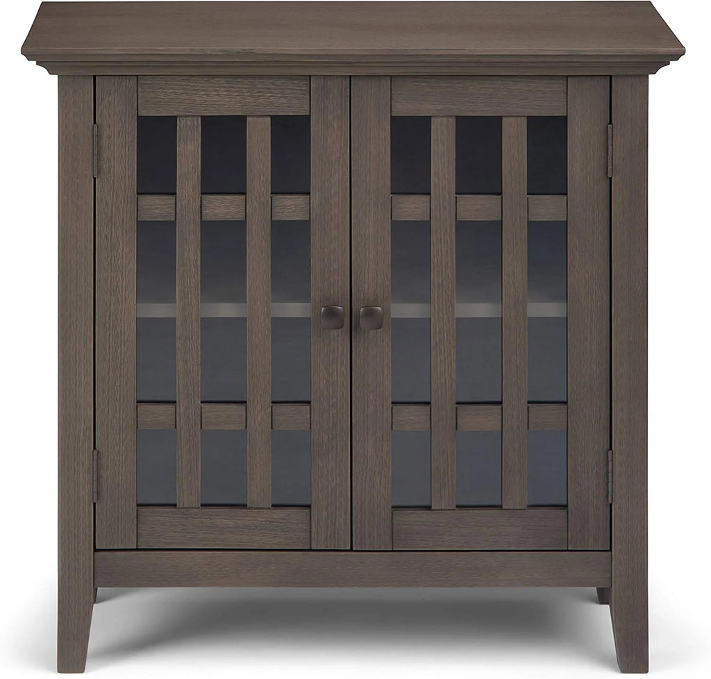 32 inch Wide Low Storage Media Cabinet with 2 Tempered Glass Doors S69082
