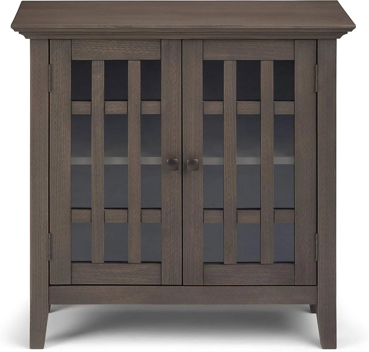 32 inch Wide Low Storage Media Cabinet with 2 Tempered Glass Doors S69082