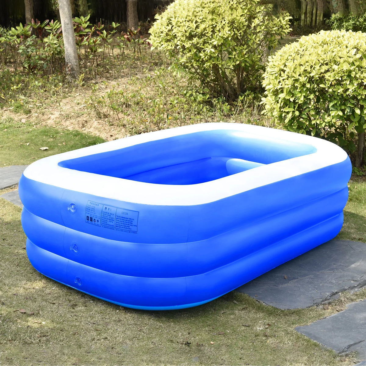 Inflatable Kiddie Pool 71 x 51 x 24 Rectangle Swimming Pool T85065