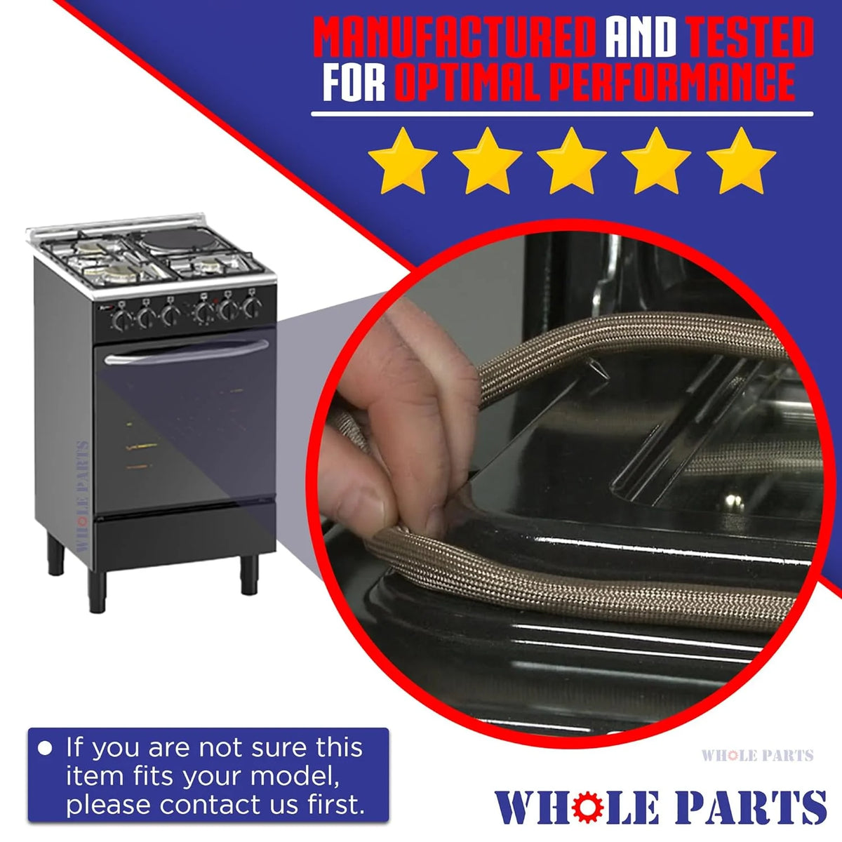 Upper Oven Door Seal Gasket with 20 Mounting Clips J917245