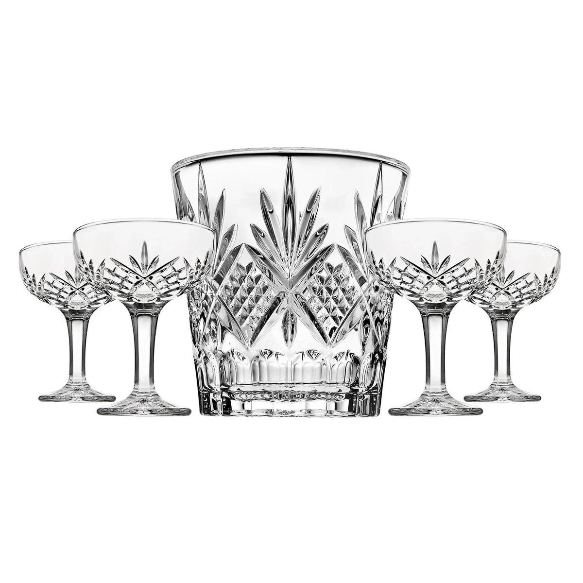 5 Piece Ice Bucket & Champagne Coupe Set S187