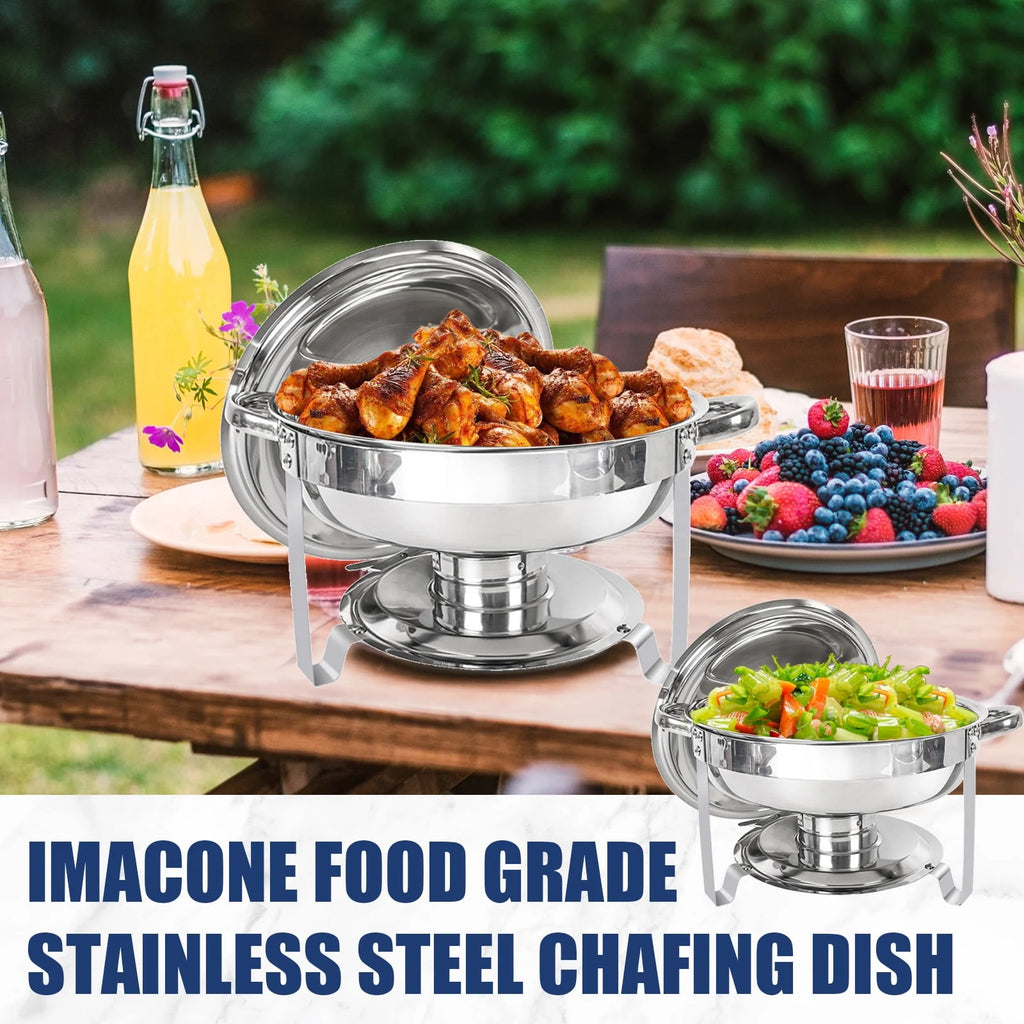 5Qt 4-Pack Stainless Steel Chafing Dish Buffet Set S638411