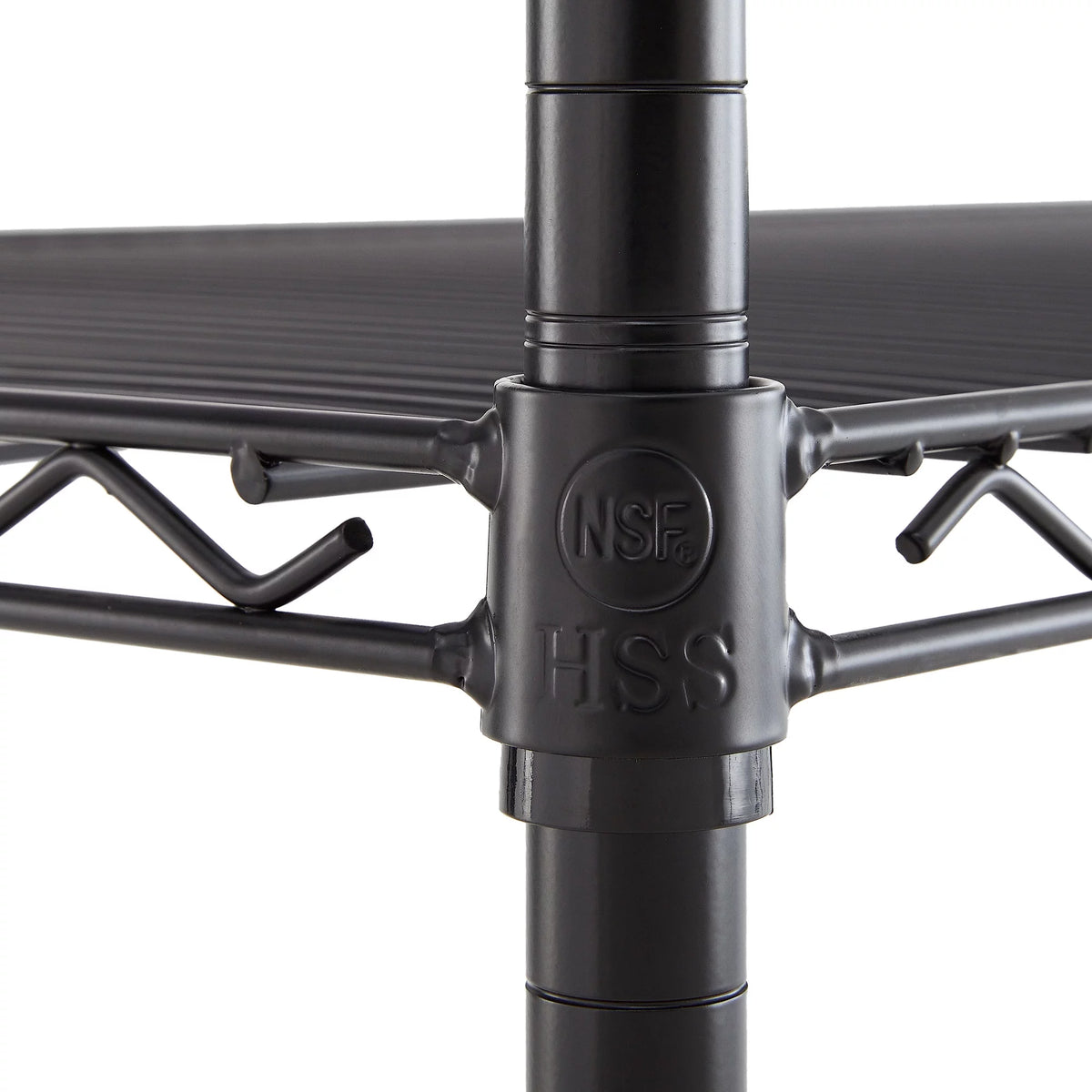 4 Shelf Heavy Duty Wire Shelf Unit Black J763