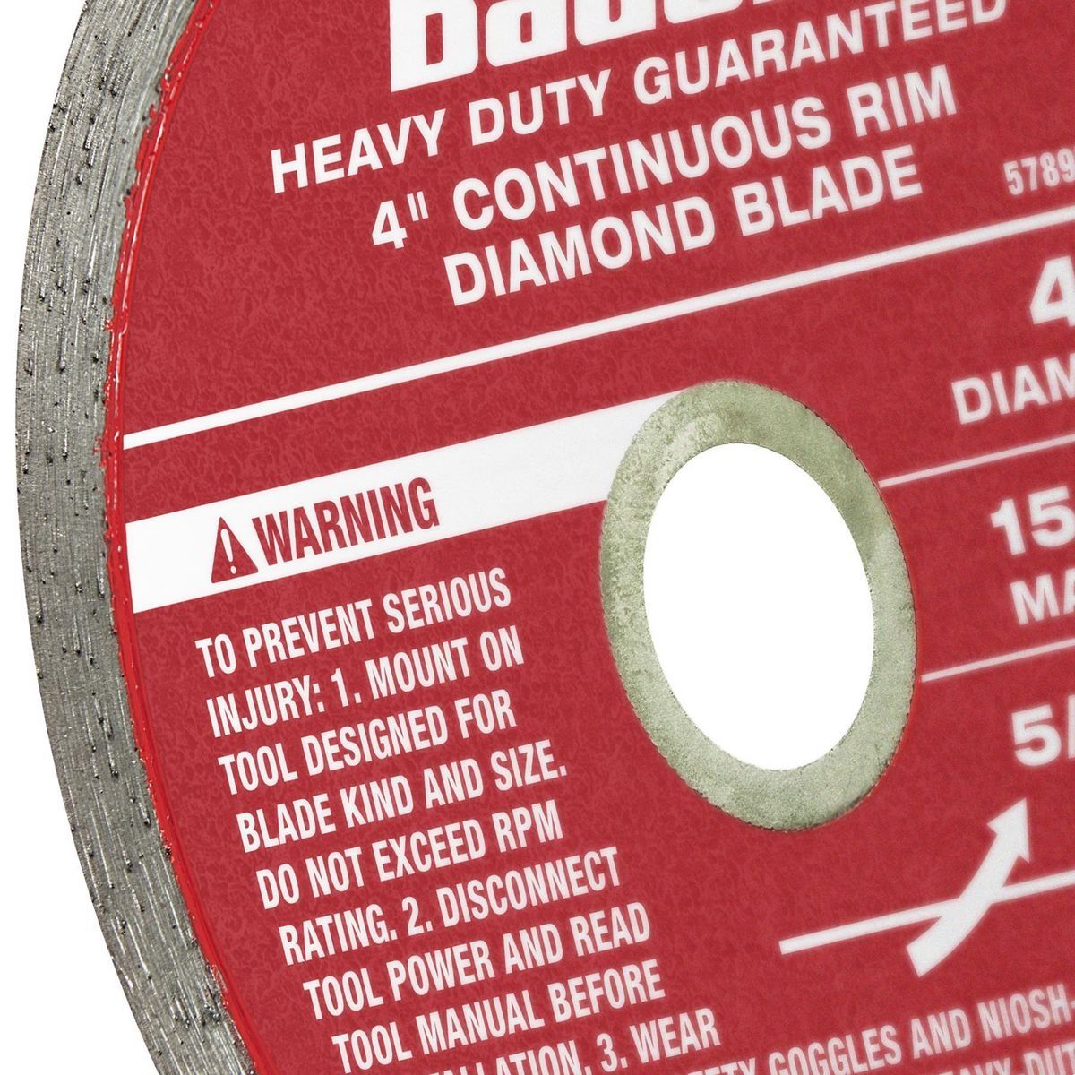 4 in. Continuous Rim Wet Cut Diamond Saw Blade F1338