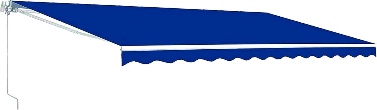12 x 10 Feet Blue Retractable Patio Awning E266