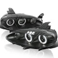 Black Halo Projector Headlights Left + Right Pair Headlamps Assembly G3418