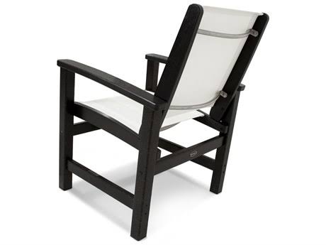 White / Navy Blue Sling Dining Chair P1890
