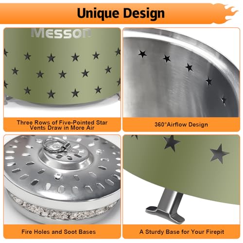 Stainless Steel Tabletop Fire Pit with Stand and Travel Bag P4776