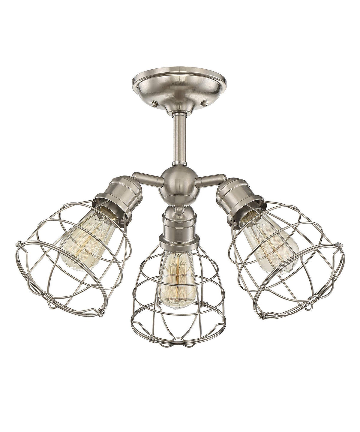 Satin Nickel 3 Light Adjustable Semi-Flush N19649