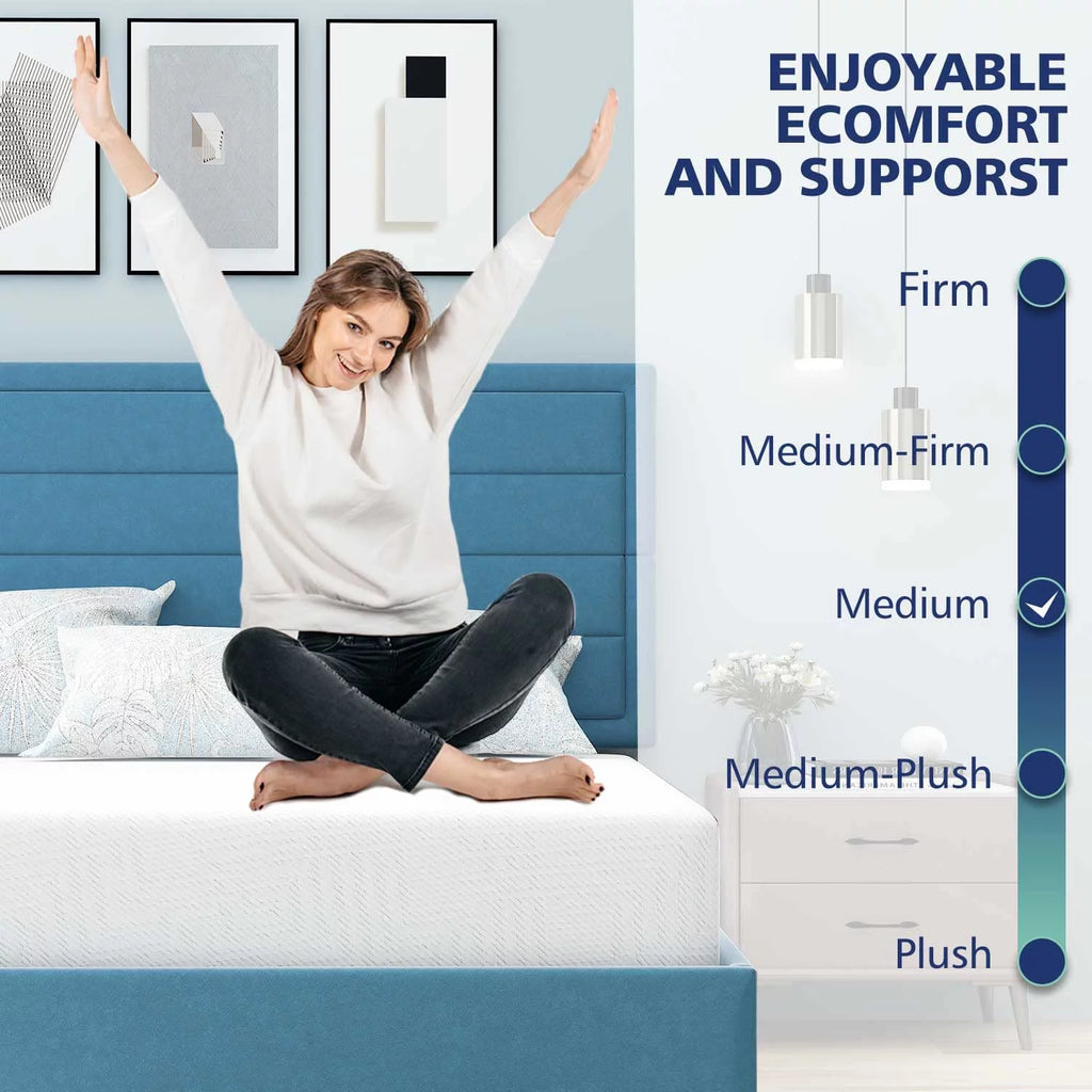 6 Full Memory Foam Medium-Firm Mattress in a Box with Breathable Cover P6842