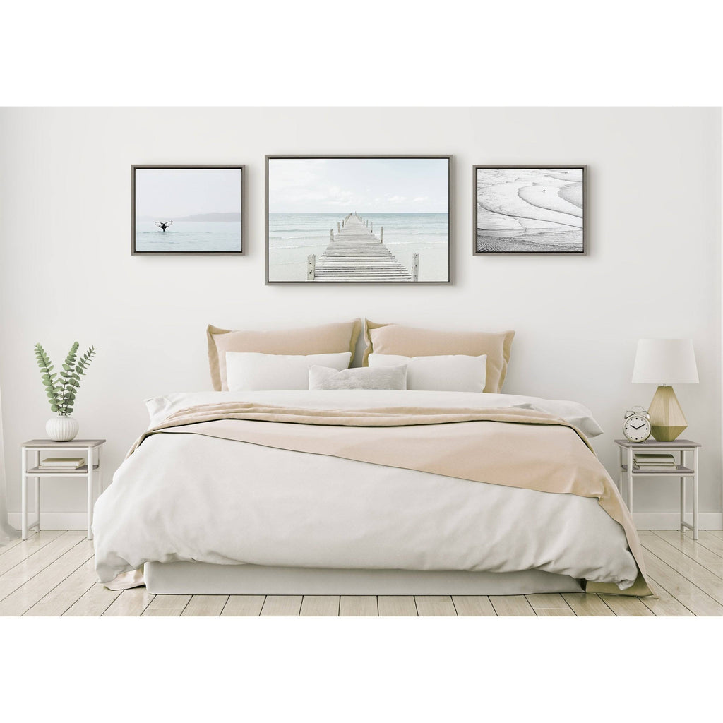 Framed Canvas Set - Gray (3 Piece) Q75356