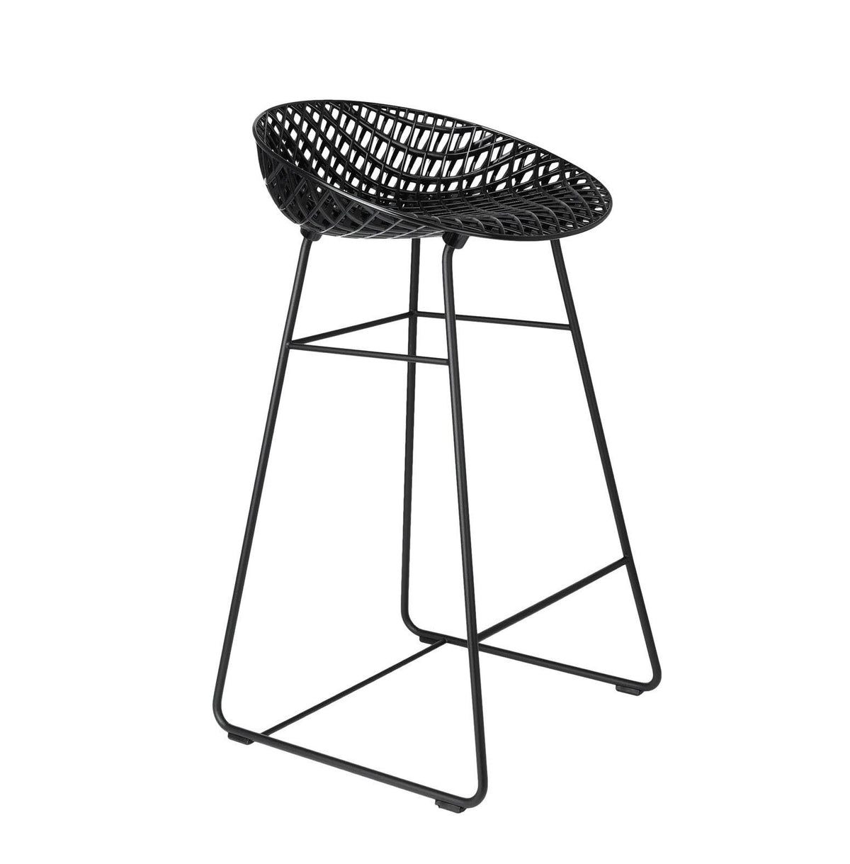 White / Polished Chrome Stool B5812