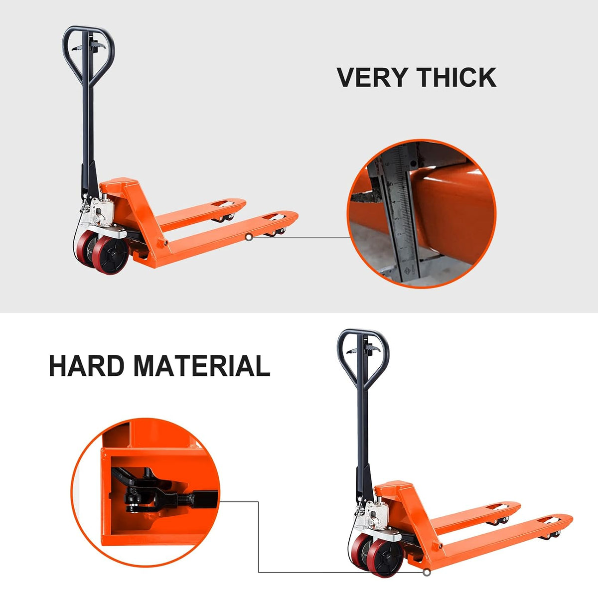 Pallet Jack 5500lbs Capacity 48”L×27”W with Brake System W5275