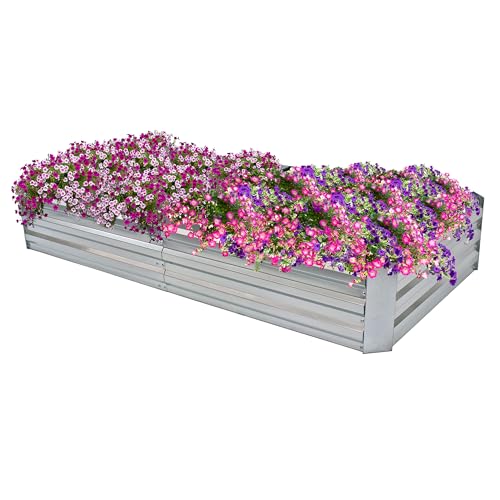 3 x 6 ft Galvanized Steel Rectangular Raised Garden Bed Z712