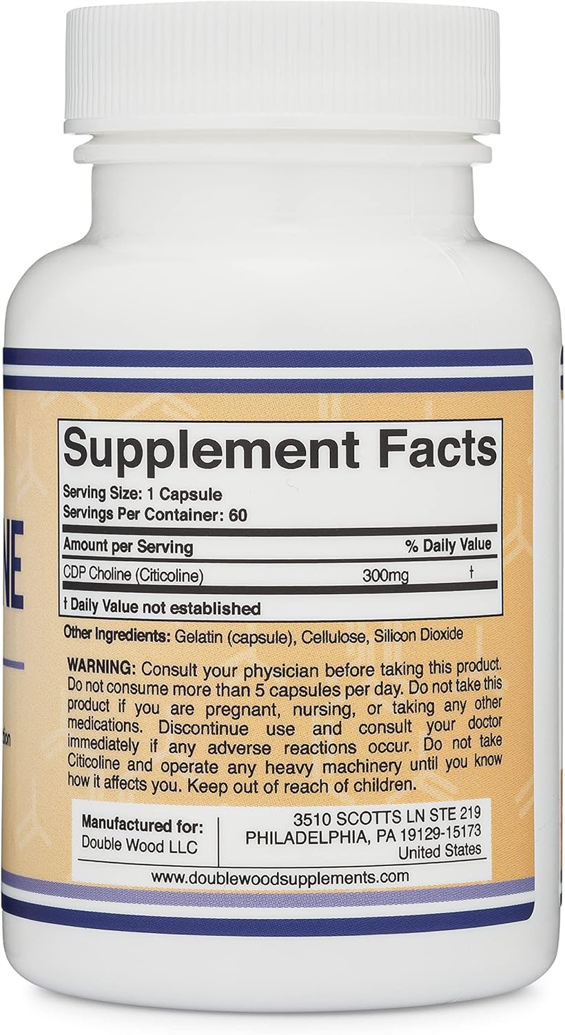 60 Capsules 300mg CDP Choline Supplement T180