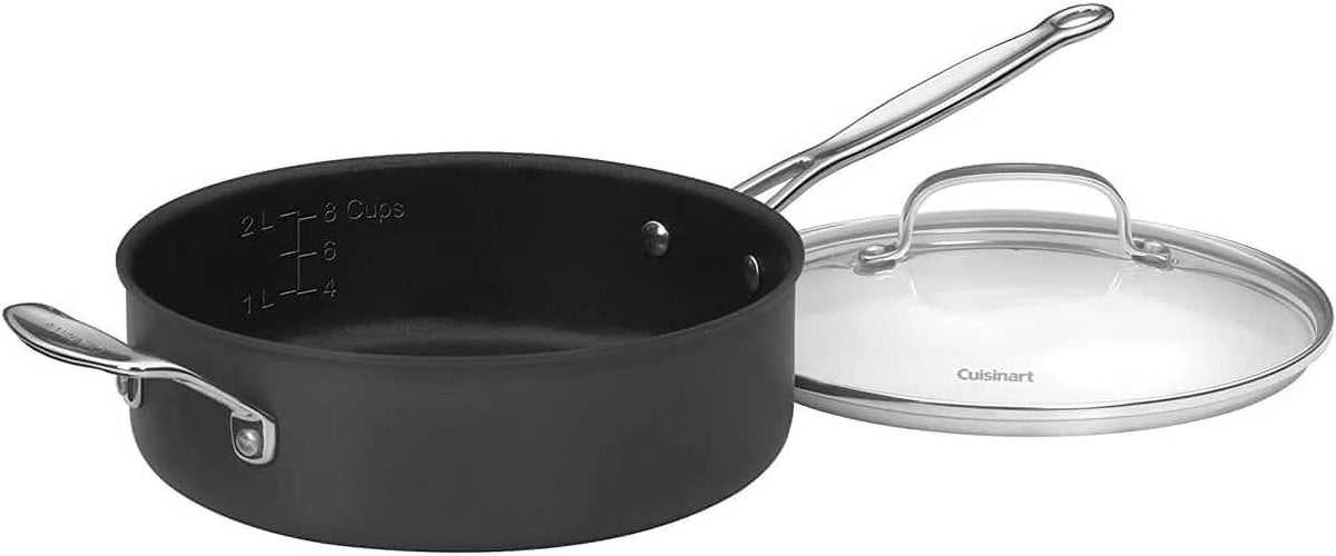 10-Piece Nonstick Hard-Anodized Cookware Set with 12-Piece Knife Set and Knife Sharpener I6152