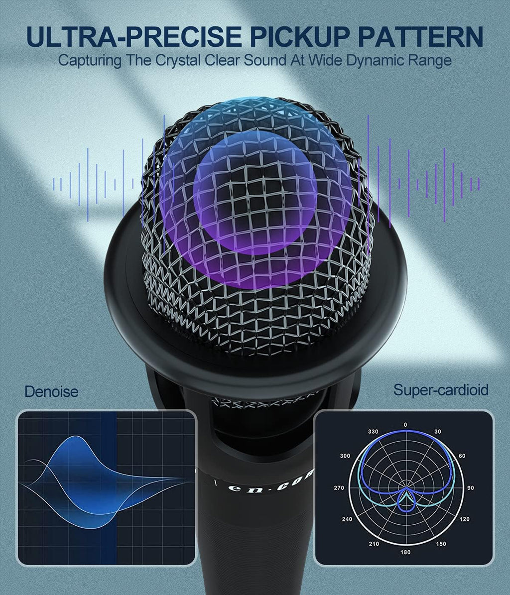 Studio Condenser Microphone USB Live Sound Card Audio Interface H40397