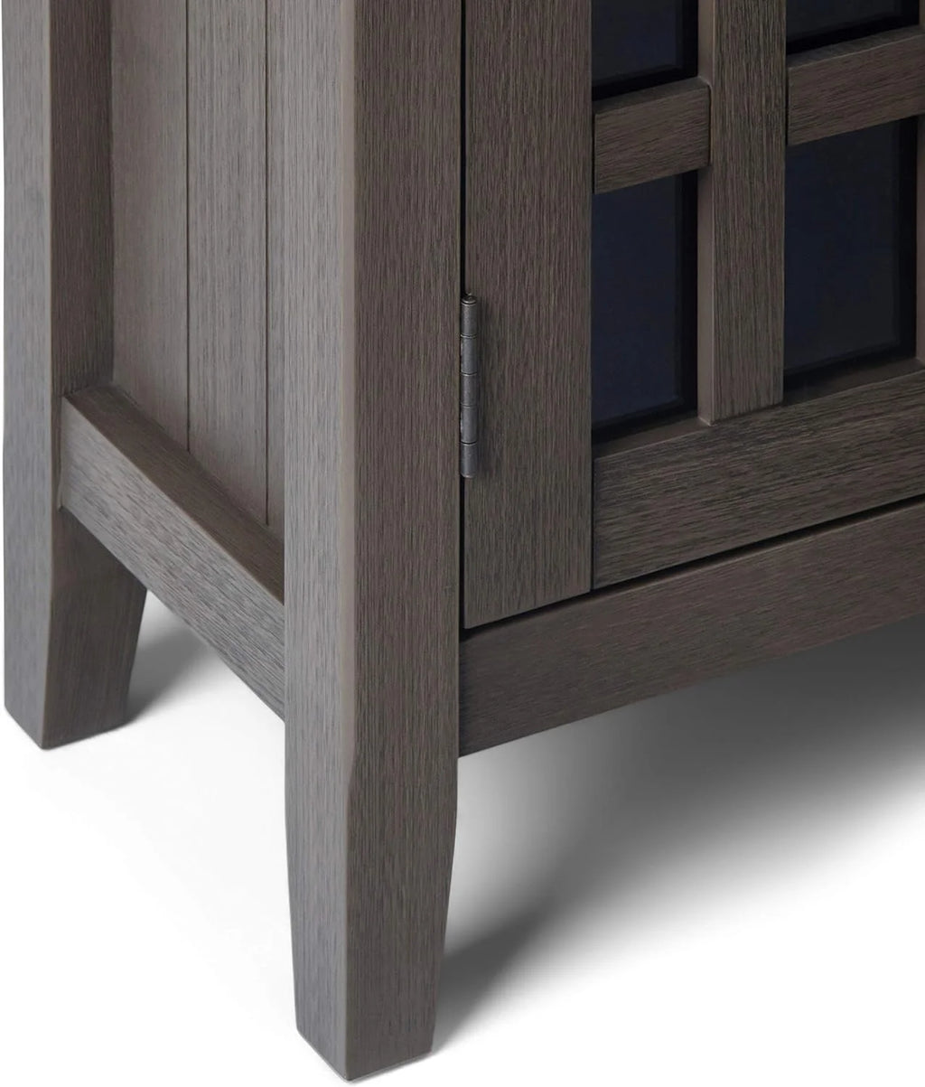 32 inch Wide Low Storage Media Cabinet with 2 Tempered Glass Doors S69082
