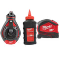 100 ft. Chalk Reel Kit with Red Chalk and 25 ft. Tape Measure V160337