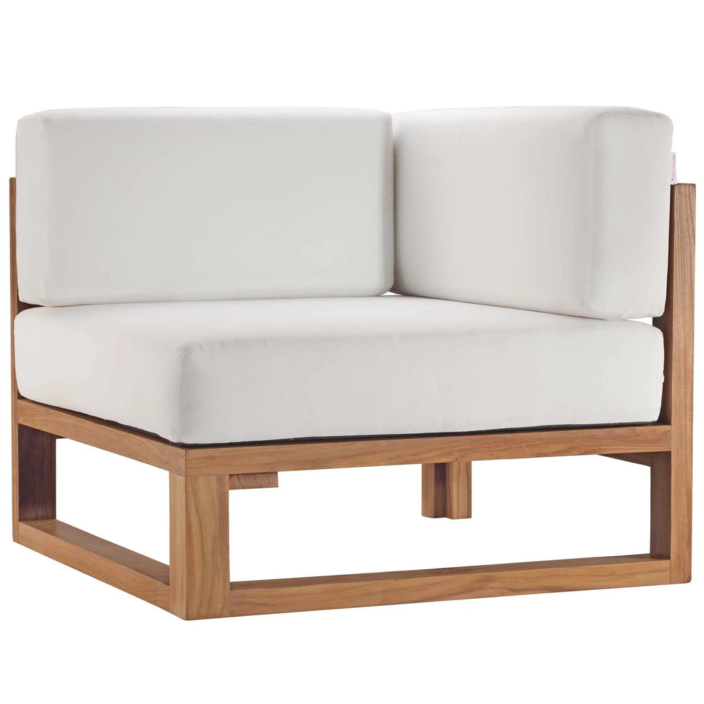 Teak Wood 3-Piece Sectional Sofa Set G429137