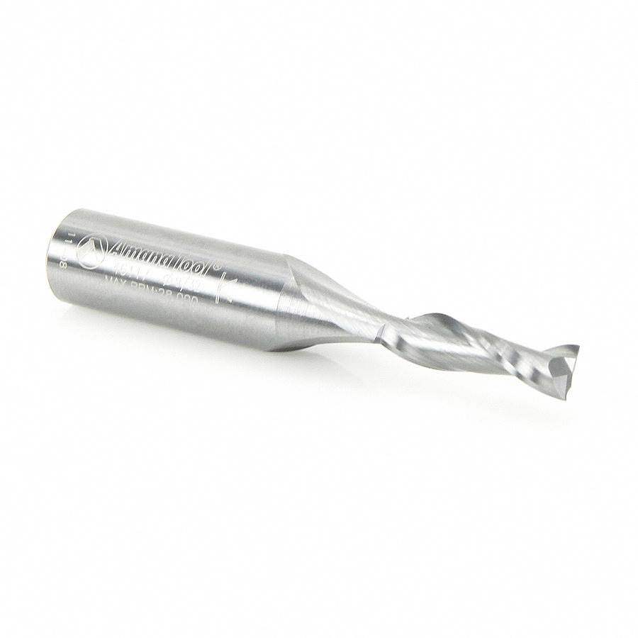 Solid Carbide Spiral Plunge 9/32 Dia x 1 inch x 1/2 Shank Up-Cut H233010