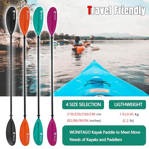 Aluminum Shaft PP Blade Floating Kayak Paddle U40878