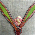 Mahogany Yellow Leather Horse Breast Collar C715