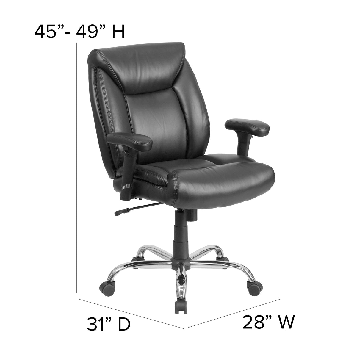 Black LeatherSoft Swivel Executive Office Chair R150