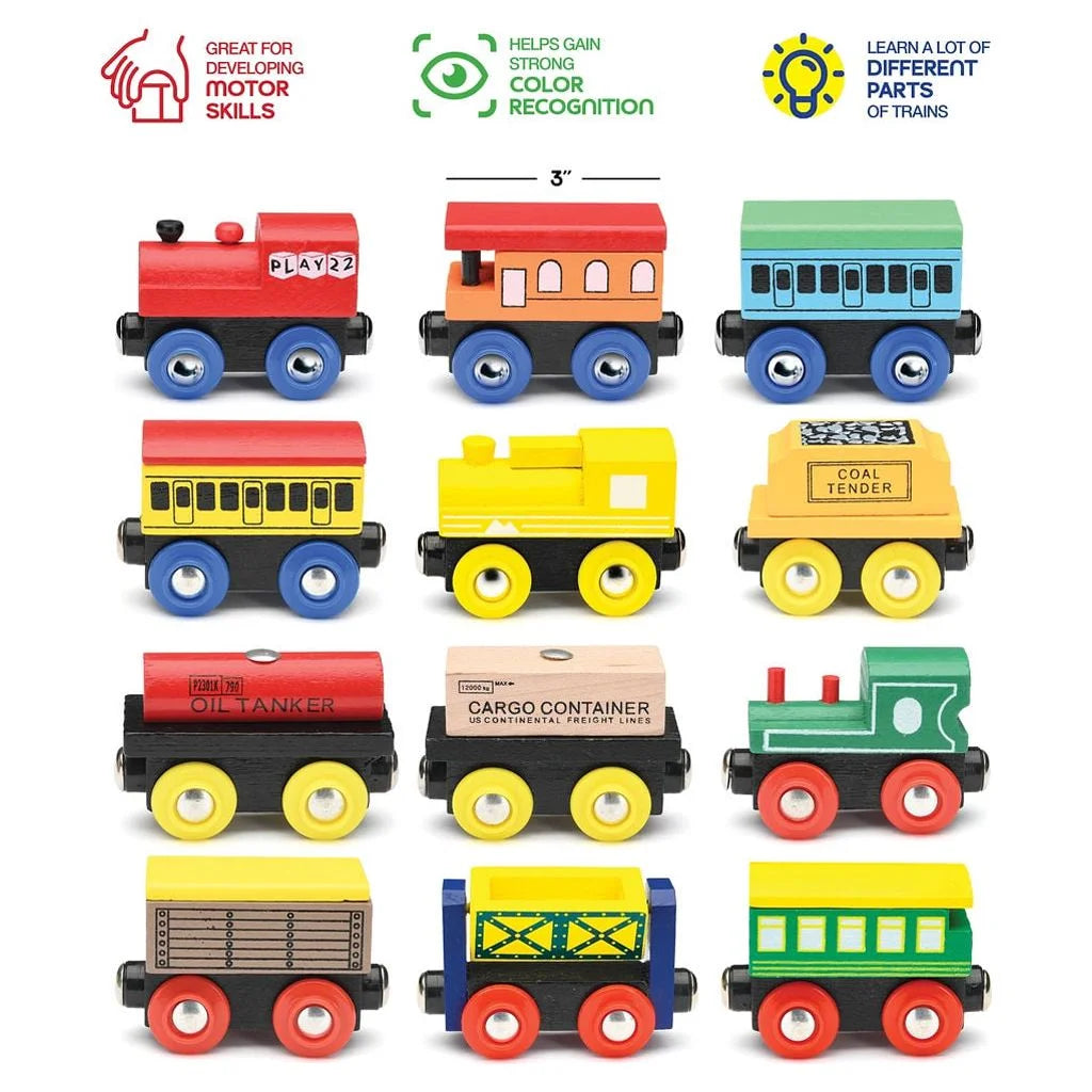 Wooden Magnetic Train Set 12 PCS D463908