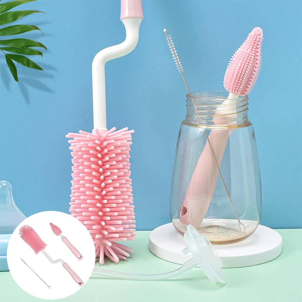 Baby Bottle Drying Organizer Holder with Cleaning Brush O4652