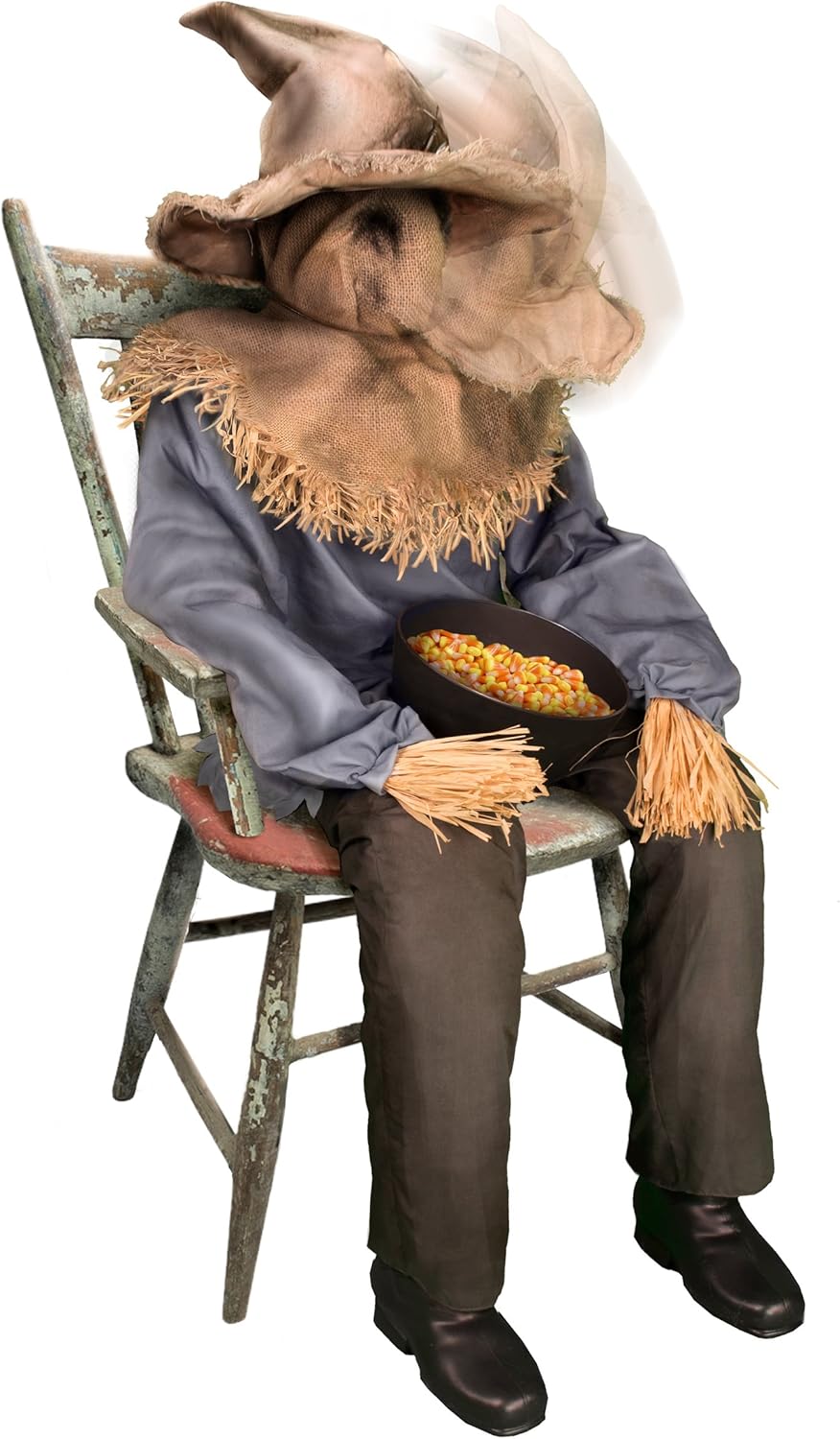 Sitting Scarecrow Animatronic 4.5 Feet P432882