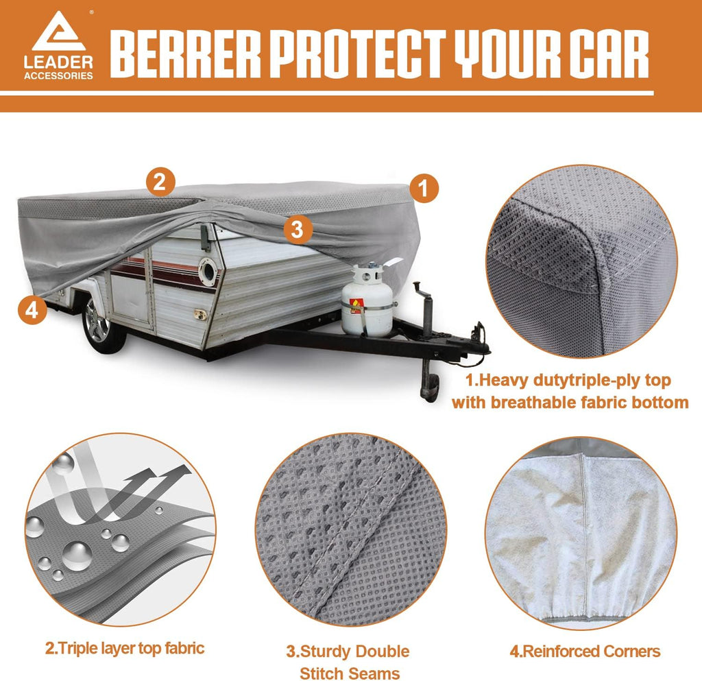 Folding Camper Cover RV Trailer 14'-16' T9966