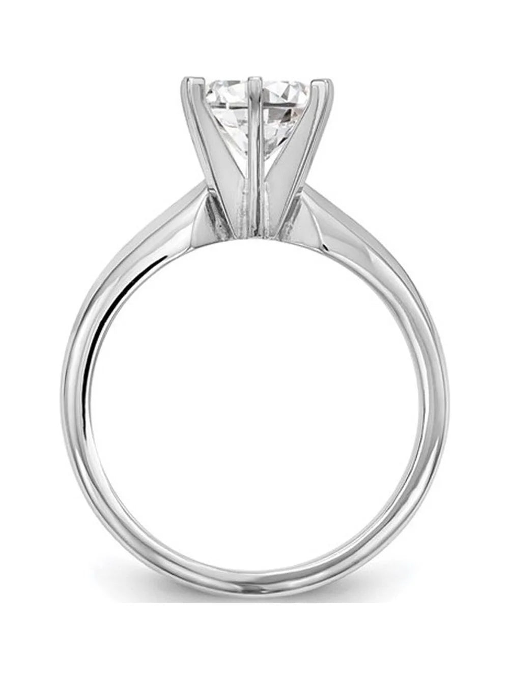 14K White Gold Lab-Grown Diamond Solitaire Engagement Ring S290463