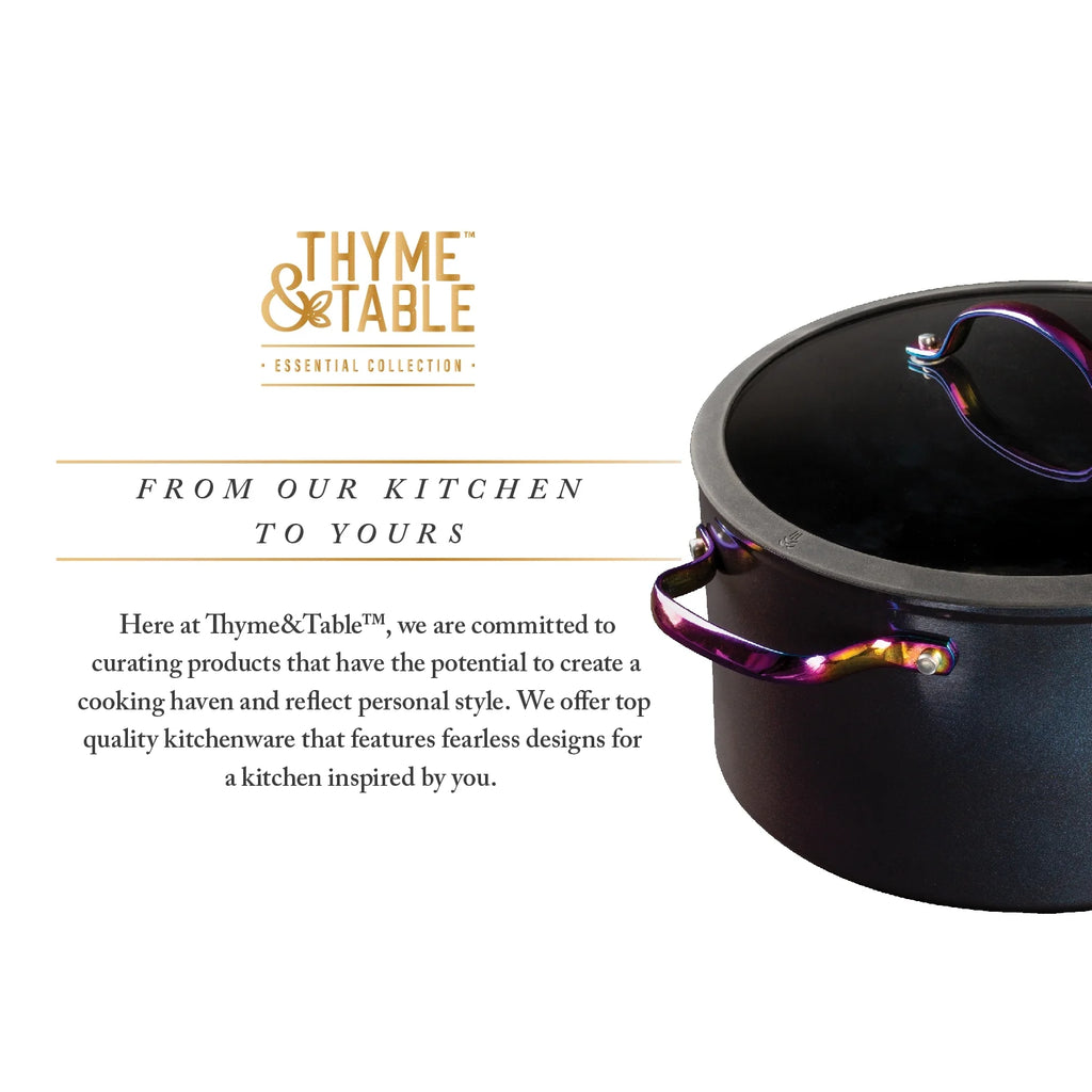 12-Piece Non-Stick Black & Rainbow Cookware Set W519