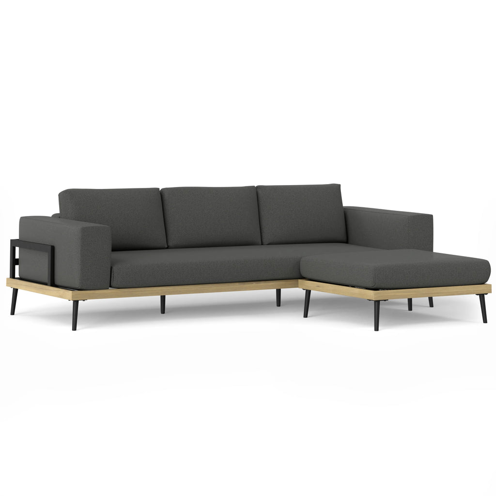 Slate Gray Outdoor 2 Piece Sofa Sectional H892