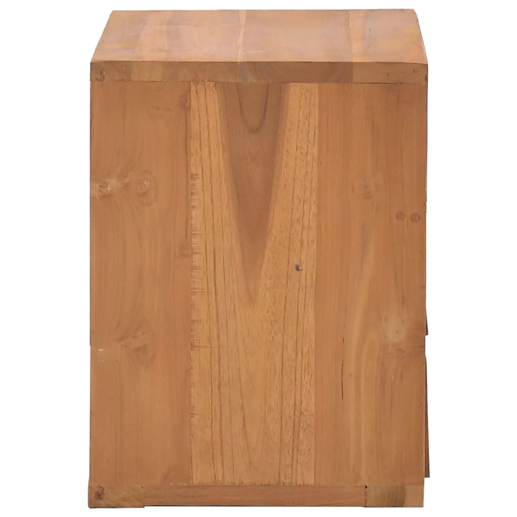 Teak Wood 3 Drawer Bedside Cabinet S58677