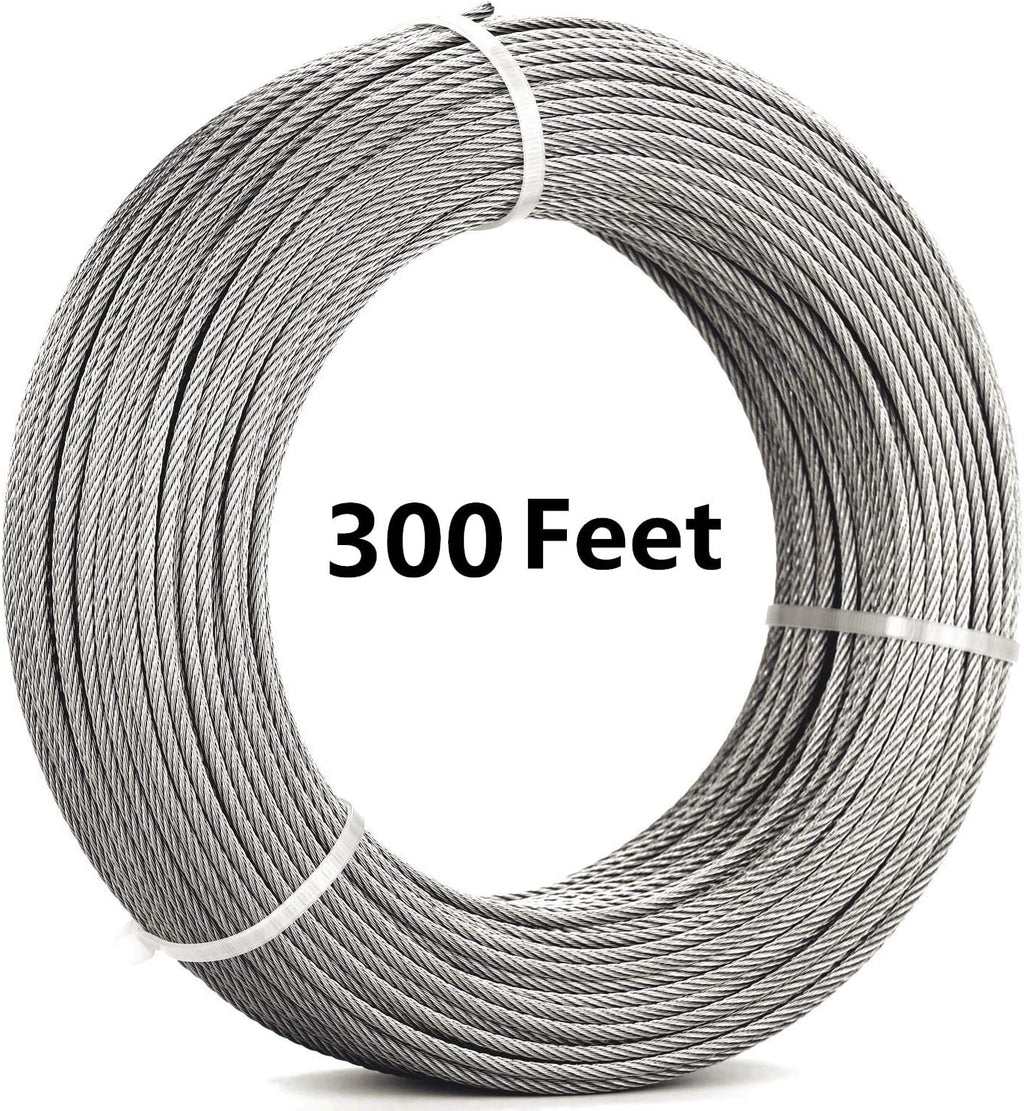 1/8 Stainless Steel Aircraft Wire Rope, 7 x 7 400 Feet T 316 Marine Grade G37918